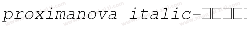 proximanova italic字体转换